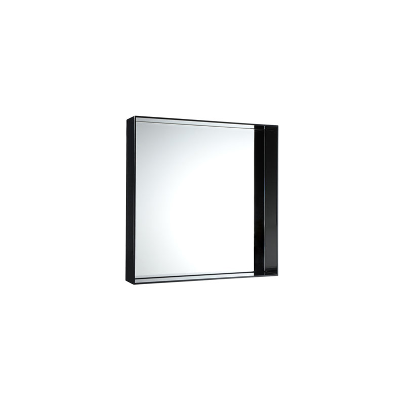 Only Me Wall Mirror, 19.69" x 19.69", Glossy Black