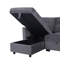 Canapé-lit modulaire réversible en velours gris foncé 83 po Hudson