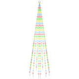 Christmas Tree on Flagpole Lighted Display
