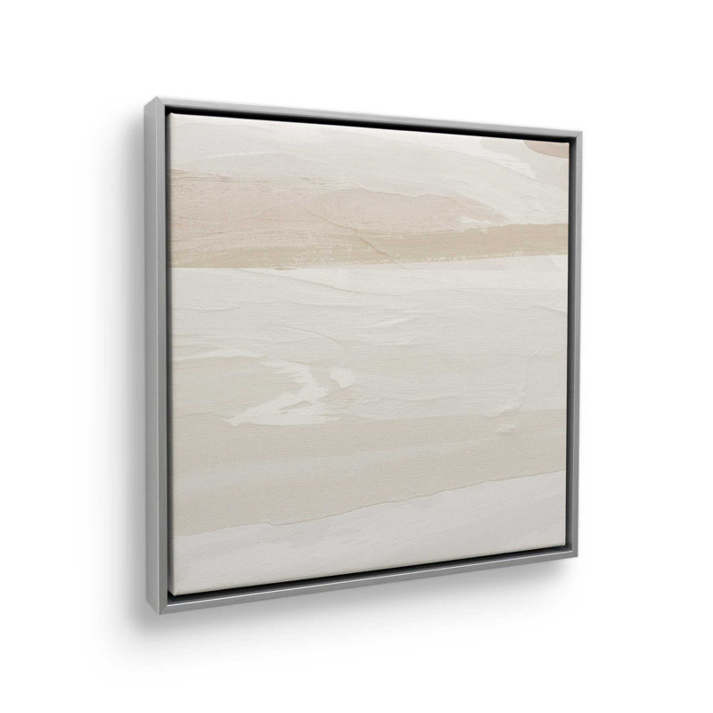 «So l'apaisant Sahara V1» sur toile, Cadre en chrome poli, H 16,75 po x l 16,75 po x P 1,75 po