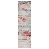 Abstract Area Rug in Red