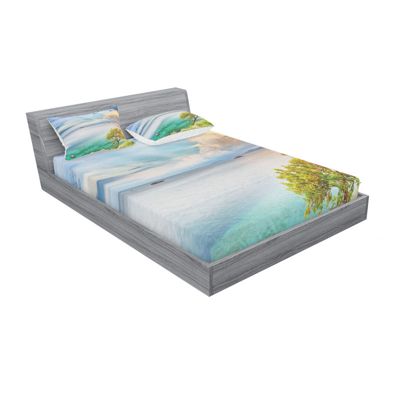 Microfiber Sheet Set, Queen Sheet Set with Fitted Sheet