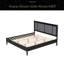 Lit en bois massif, aucun sommier tapissier requis, tête de lit tapissier avec poignées en métal-240463093-240463050
