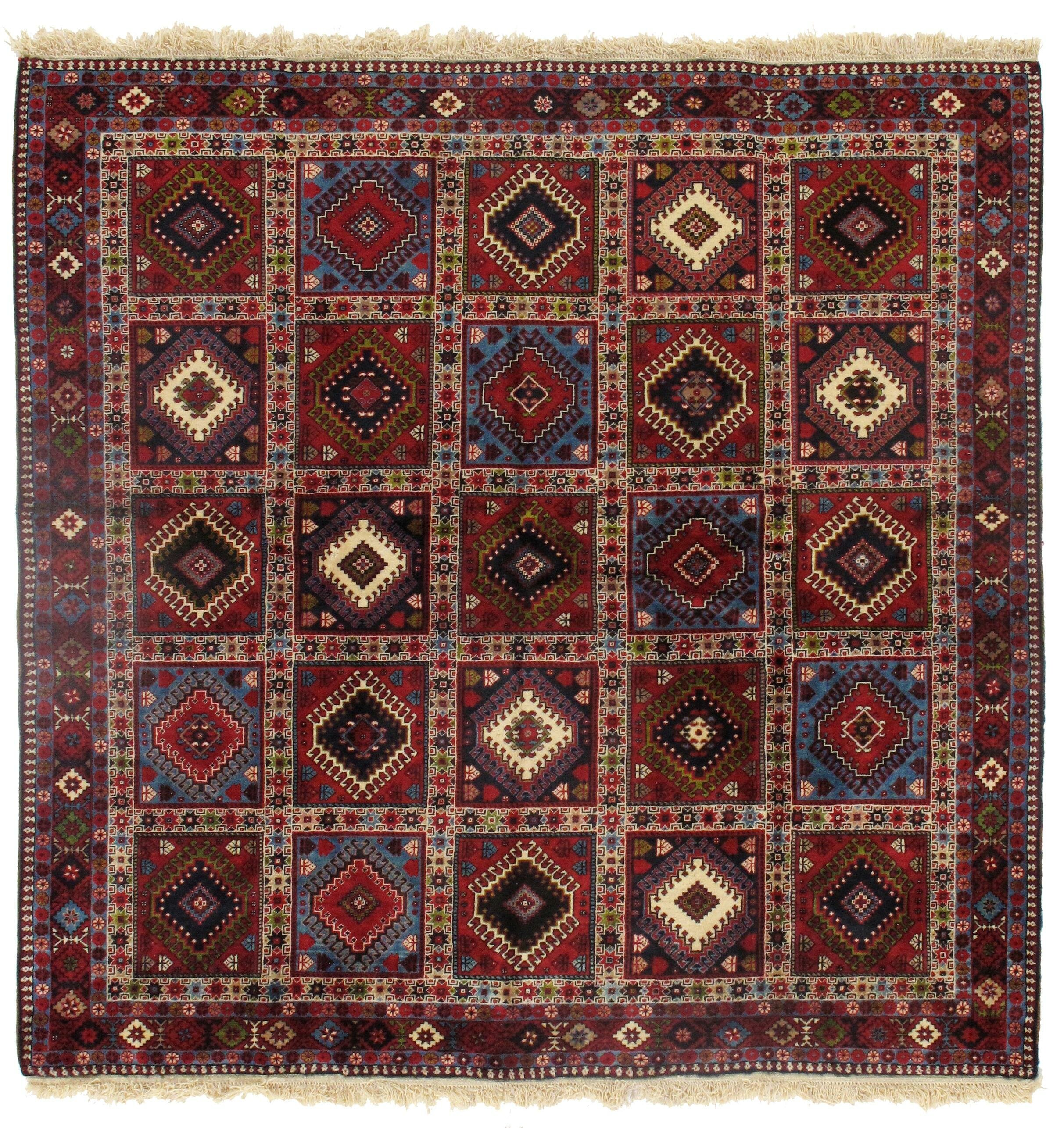 https://assets.wfcdn.com/im/33920569/compr-r85/1150/115022004/shiraz-one-of-a-kind-hand-knotted-redblackblue-66-x-66-square-area-rug.jpg