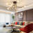Aethan 8 - Light Dimmable Sputnik Chandelier Flush Mount