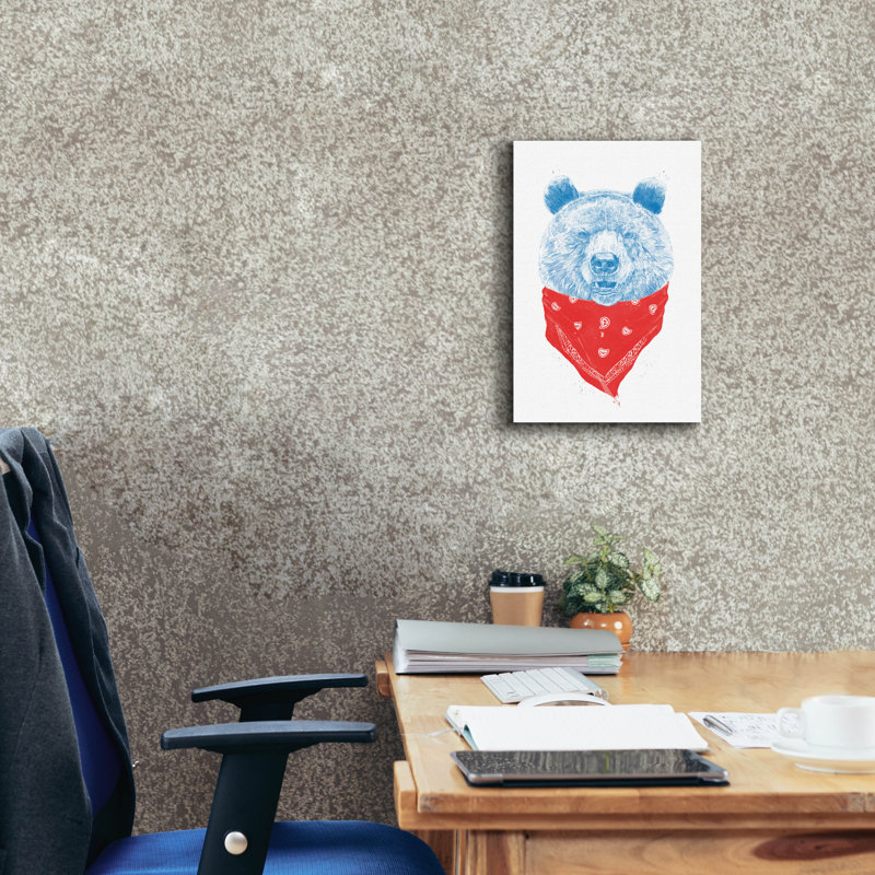 " Wild Bear " by Balazs Solti, 18" H x 12" W x 0.75" D