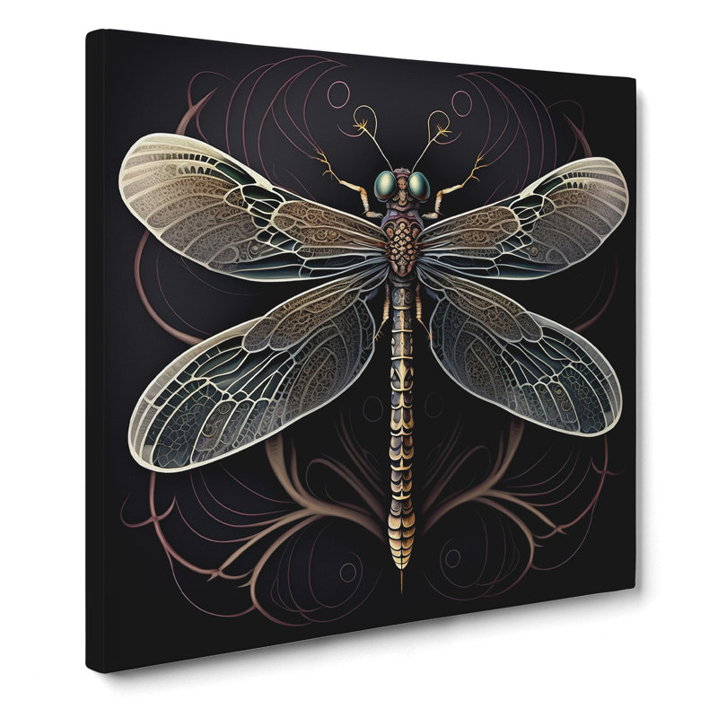 Dragonfly Ornamental - Wrapped Canvas