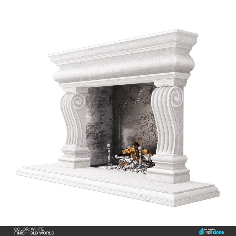 Tigran IV Fireplace Surround, Old World White