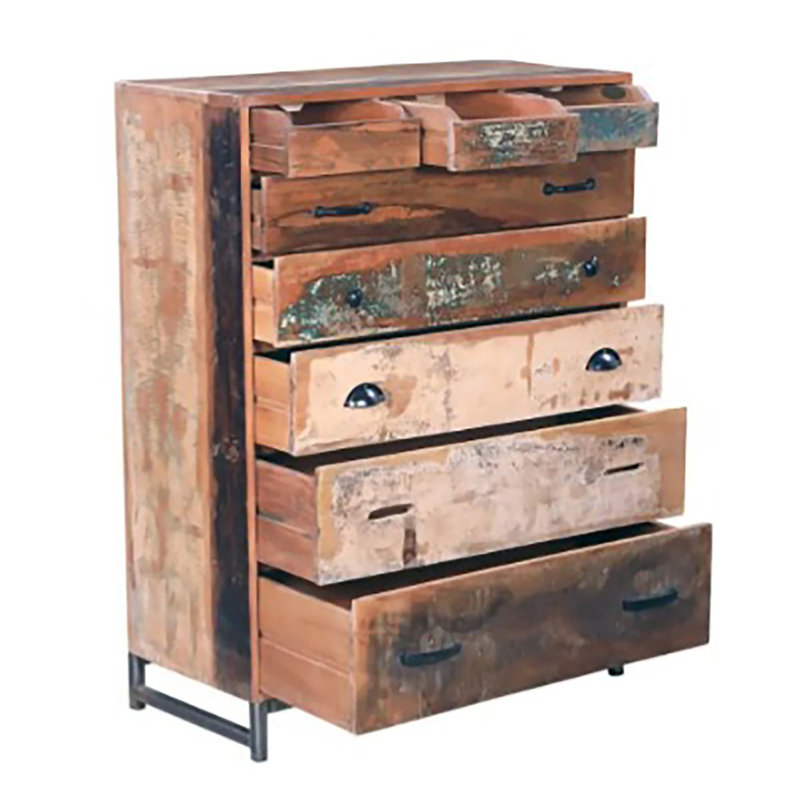 Commode haute à 8 tiroirs Sorel Rustic - 49 po 