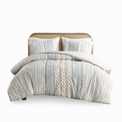 Cotton Printed Comforter Set With Chenille