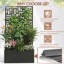 Boîte à fleurs 24 po x 9 po x 44,5 po en treillis avec treillis