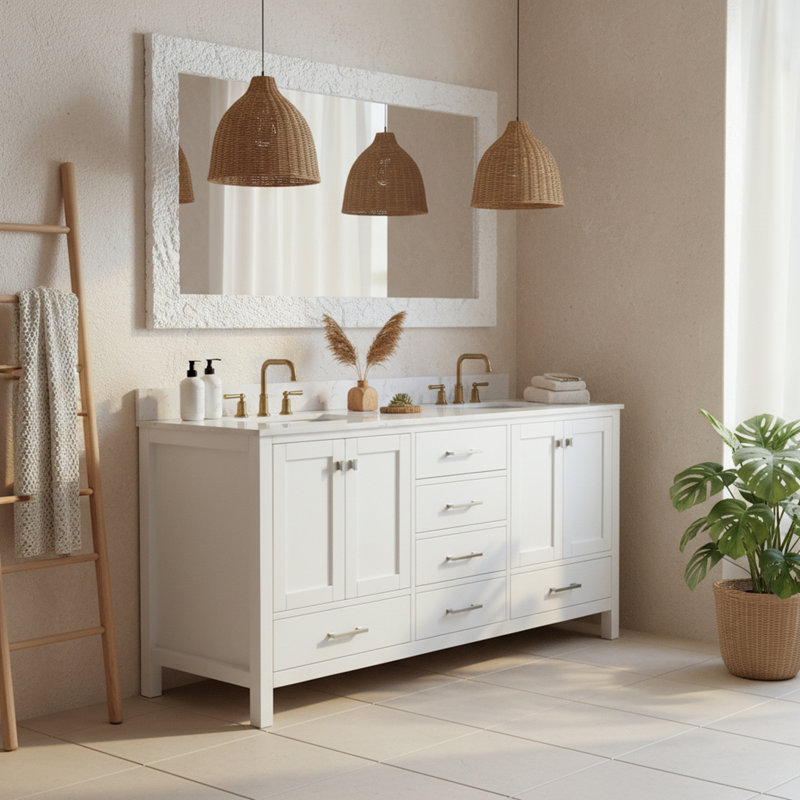 Meuble-lavabo 72 po, White