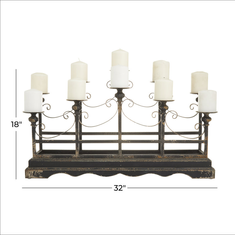 17.90'' H Iron Tabletop Candelabra