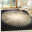 Tapis noir / beige en laine touffetée à la main Olivarria-26830771