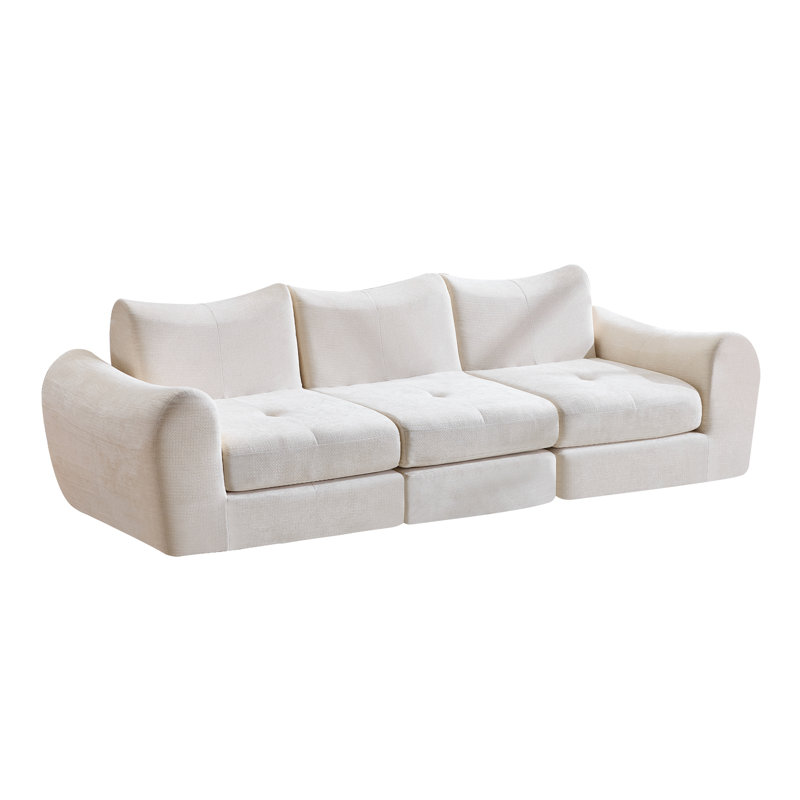 Spacious Foam Sectionals, Modern White Design For Versatile Living Spaces