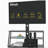 Black multifunctional angle and height adjustable tempered glass TV stand