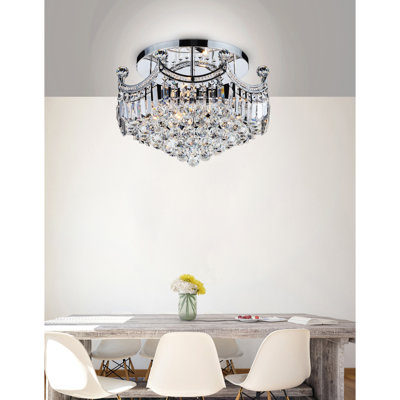 Basile Crystal Semi Flush Mount