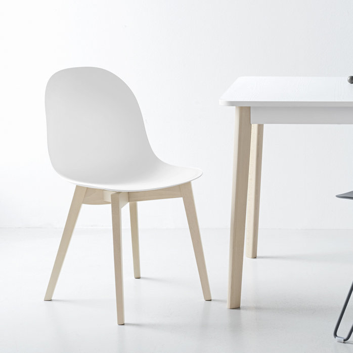 Academy Side Chair with Wooden Frame, Matte Taupe, Smoke