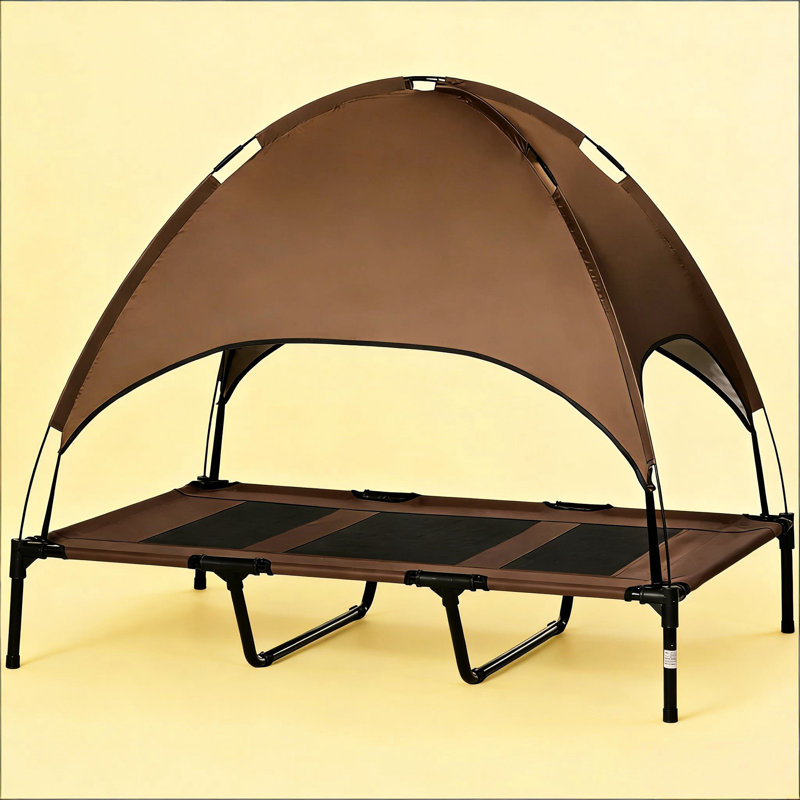 Canopée - Lit de bébé portatif recouvert, filet d'extérieur respirant, structure robuste, pour les chiens de taille inférieure à 110 lb, avec aération élevée et lourde