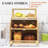 Stylish Bamboo Bread Box For Kitchen Countertop, Extra Large 2-Shelf Wooden Bread Storage Container With Clear Windows And Air Vents Keep Bread, Bagels And Rolls Fresh, Self Assembly