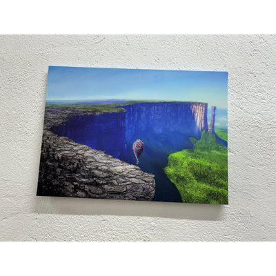 Reproduction d'art sur toile imprimée: Paysage abstrait pour chambre d'enfant, or 1P