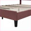 Lit plateforme tapissier en velours double - rouge pâte de haricot, aucun sommier nécessaire pour la chambre principale / d'amis-601033425