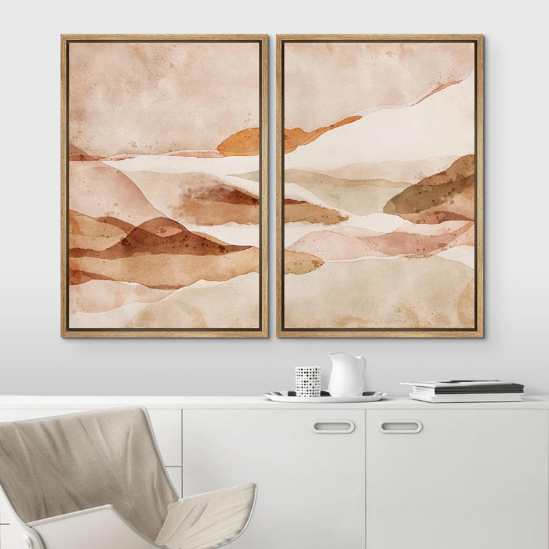 Illustration de formes abstraites et vives, aquarelle, Naturel, H 24 po x l 32 po
