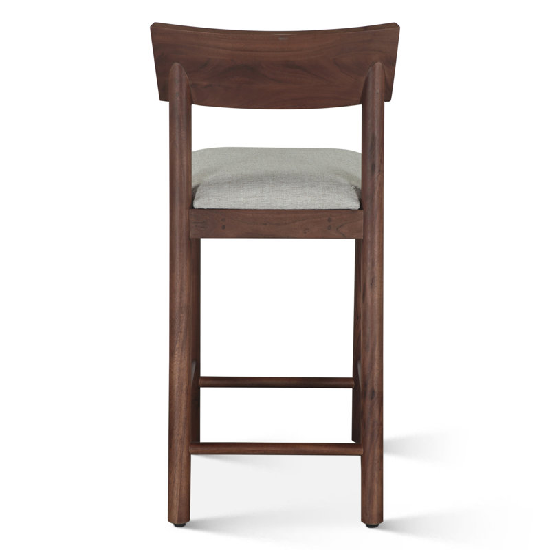 Hampton Upholstered Stool with Solid Wood Frame