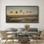 «Flying Cranes Over Marsh», impression sur toile encadrée pour décor rustique et naturel-115271178-115271179