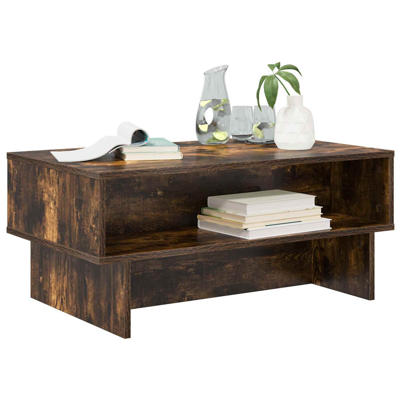 Coffee Table with Storage, 35cm. H x 80cm. L x 46cm. W, Smoked Oak