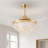 Retractable Crystal Ceiling Fan With Led Lights & Remote Control-1927853420