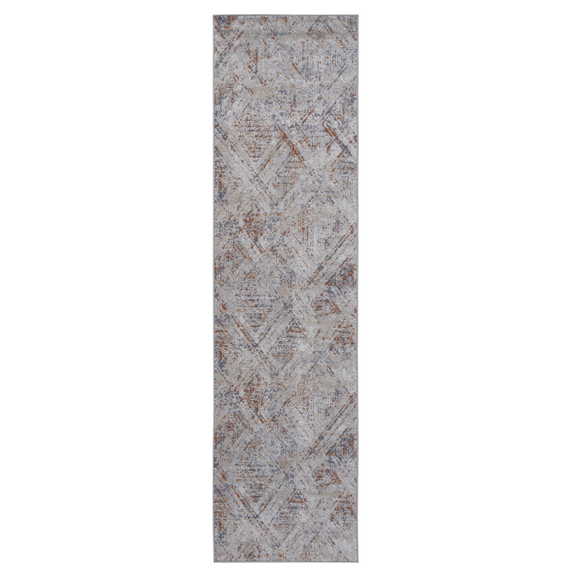 PAYAS Collection Beige Geometric Doormat Adrienna, Runner 2'2" x 8'
