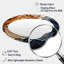 Blue Minimalisme Stone Geode - Miroir mural en pierre