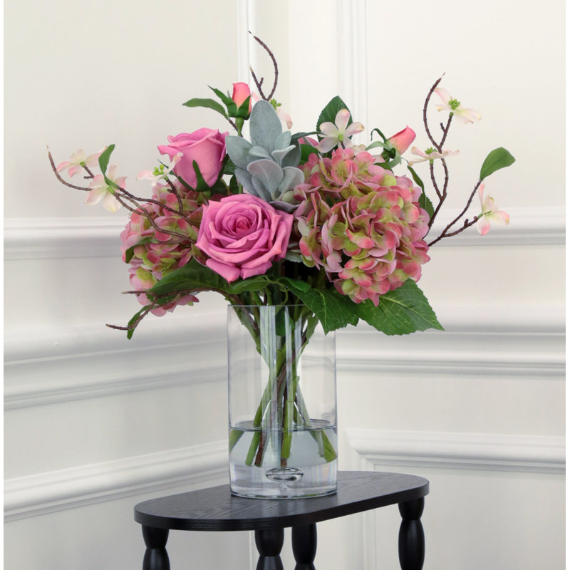 Rose Hydrangea Bouquet - 17 Inches
