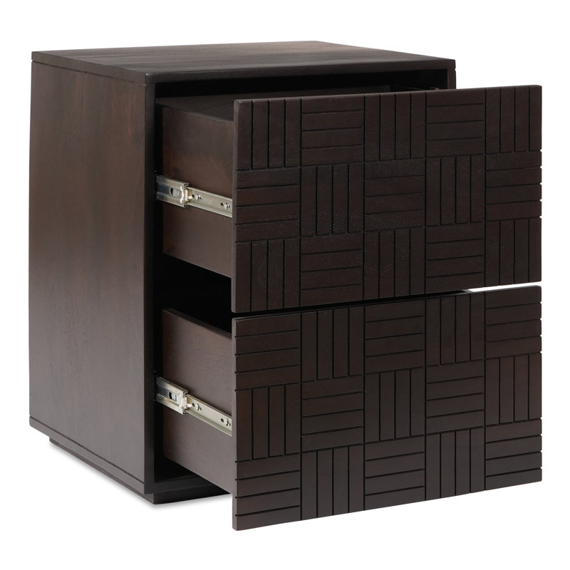 Denman 2 - Drawer Solid Wood Nightstand