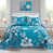 Bleu sarcelle / motif floral est en rupture de stock