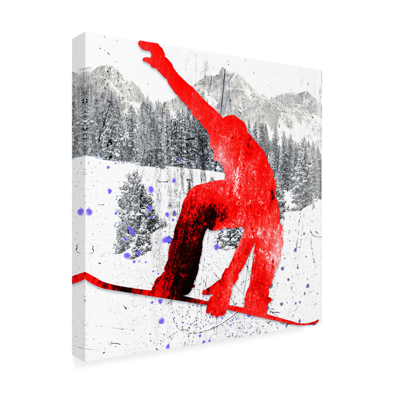 Lightboxournal «Extreme Snowboarder 04», art sur toile, H 24 po x l 24 po x P 2 po