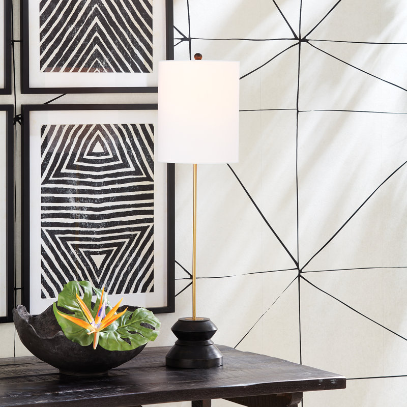 Kaiden 26" Black/Gold Table Lamp, Black/Gold