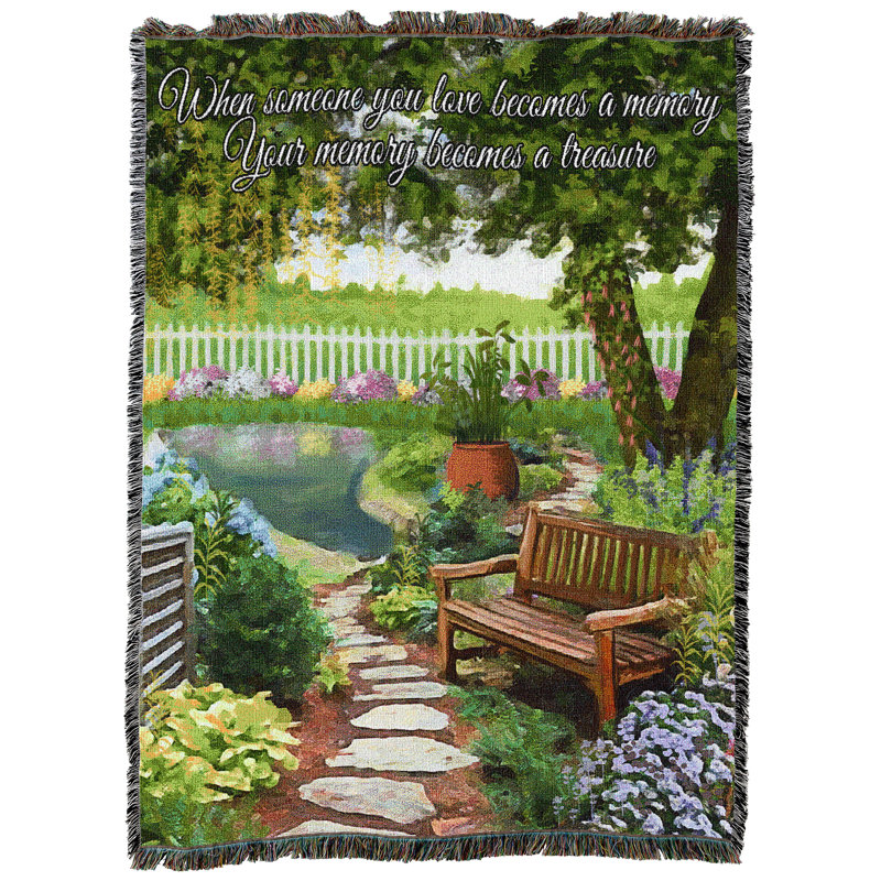 Jeté en coton Pure Country Weavers, Jardin tranquille