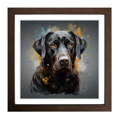 Labrador Retriever Conceptual Art - Single Picture Frame Print on Wood