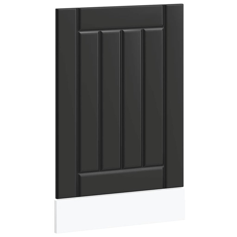 Dishwasher Panel Lucca Oak Engineered Wood, Black, 67cm H x 45cm W x 1.5cm D