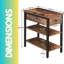 Biscette Nighstand With 2 Shelves and Drawer