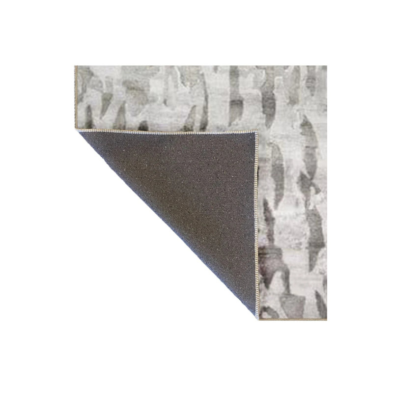 Beige Gray Themed Abstract Patterned Creative Modern Decorative Carpet, Rectangle 2'4" x 4'