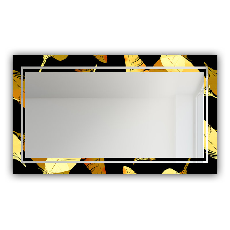 Miroir de salle de bain Glam, H 32 po x l 24 po, Plumes 