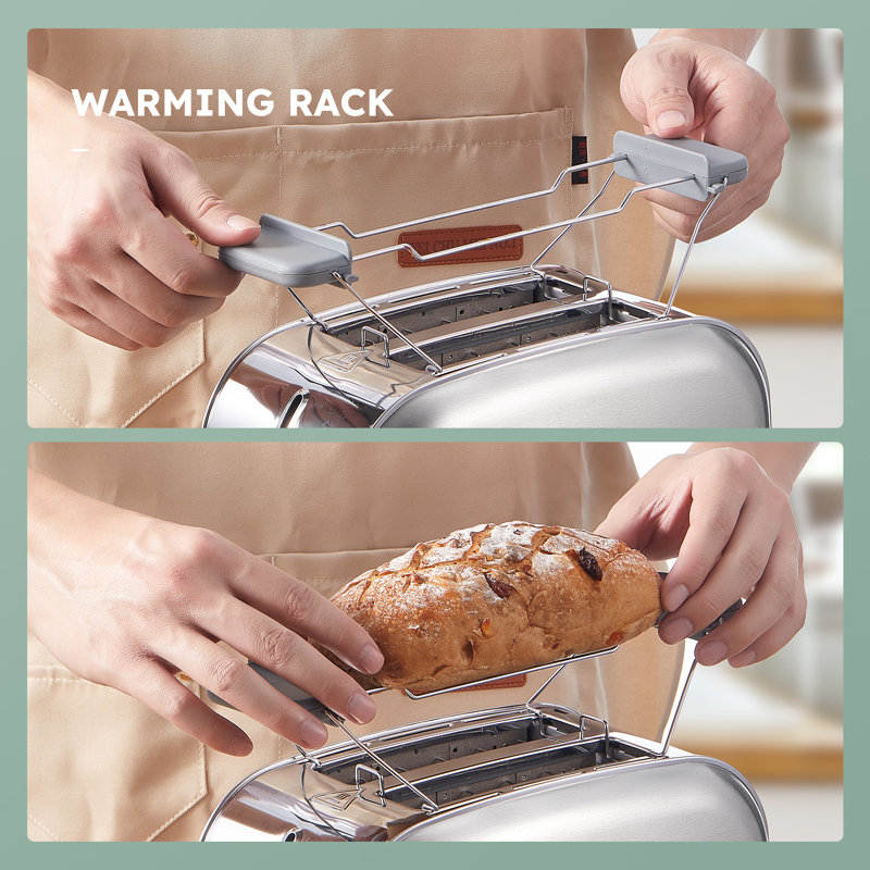 Retro 2 Slice Bagel Toaster, Extra Wide Slots, 7 Shade Settings with Defrost/Bagel/Cancel Functions, Removable Crumb Tray, Stainless Steel Silver Retro Toaster for Kitchen