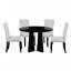 Ensemble de table de salle à manger 5 pièces, table de salle à manger moderne de 43 pouces et 4 chaises rembourrées pour la salle à manger, la cuisine, le salon, facile à assembler-389994060