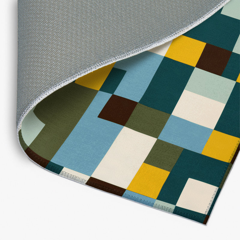 Tapis intérieur et extérieur Earthly Grids, Rectangle 4' x 6'