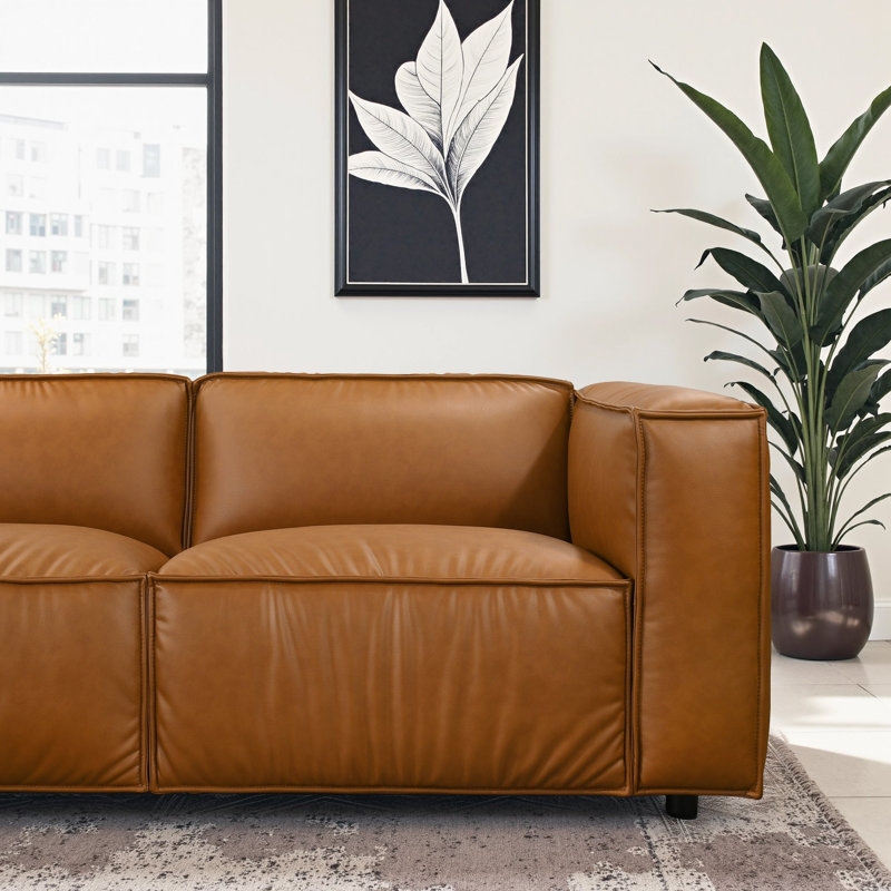 Canapé modulaire en cuir Findlay