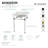 Kingston Brass Templeton 30-Inch Carrara Marble Vanity Top with Legs (8-Inch, 3-Hole)-680875809