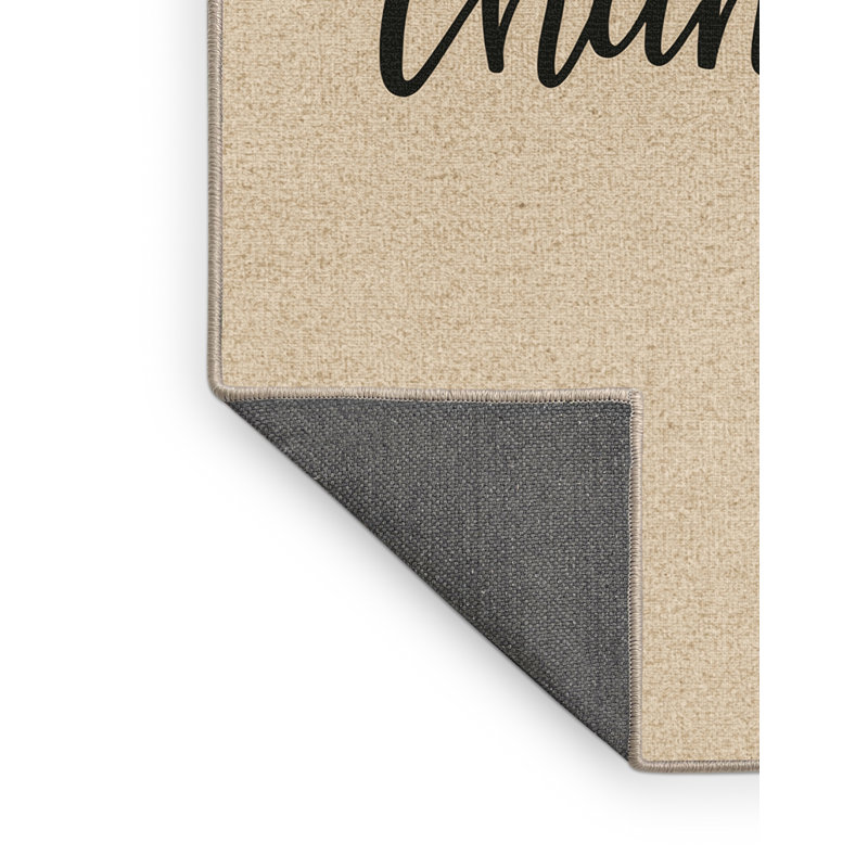 Soft Plush Eveland Thanksgiving Modern & Contemporary Abstract Area Rug in Beige – Beige Binding, 6x9